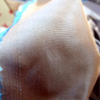 Taffetas marron glace reflets bleus 2