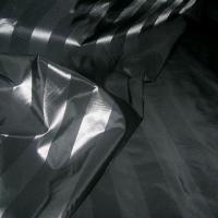 Taffetas noir raye gris metal 2 