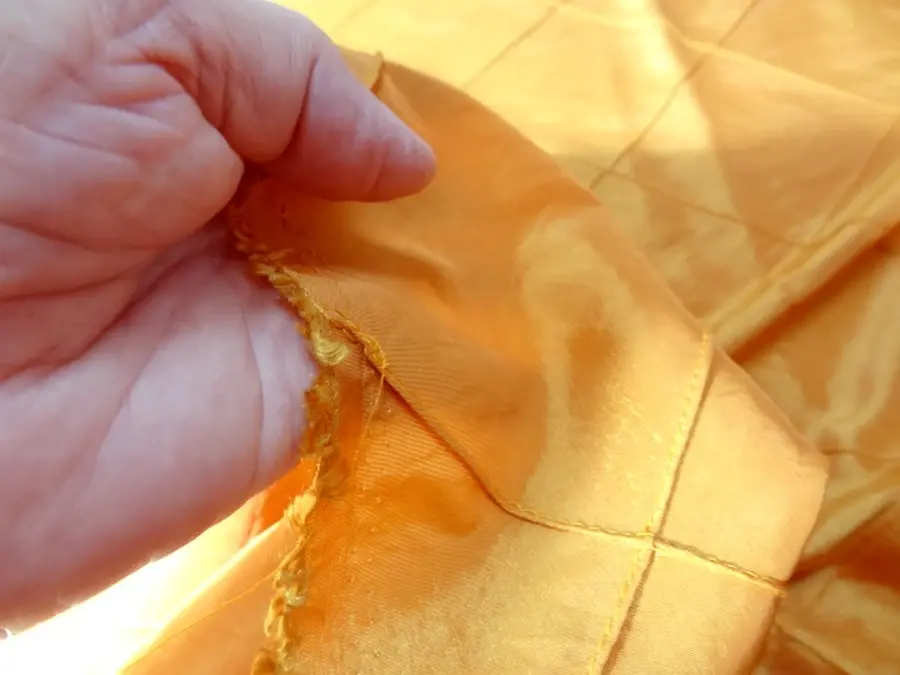 Taffetas or orange coutures carreaux arlequin 3