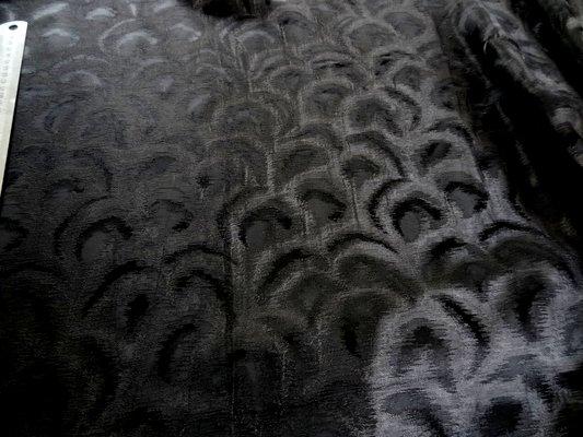 Taffetas ottoman noir moiré 01