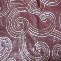 Taffetas reversible or pale vinaigre motif volutes 2