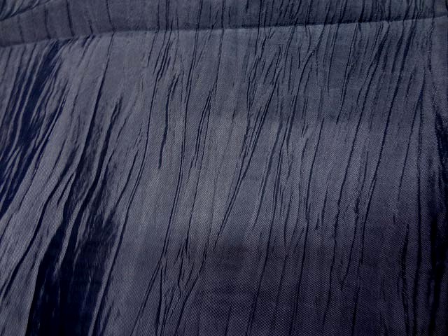 Taffetas souple froisse bleu zinc