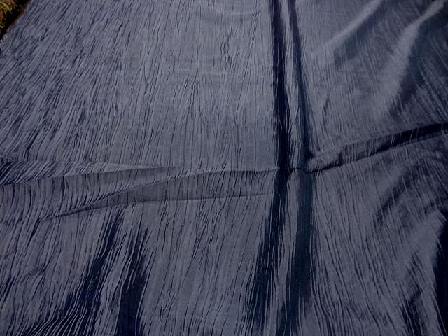 Taffetas souple froisse bleu zinc4