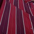 Taffetas velours ameublement rayures fushia 