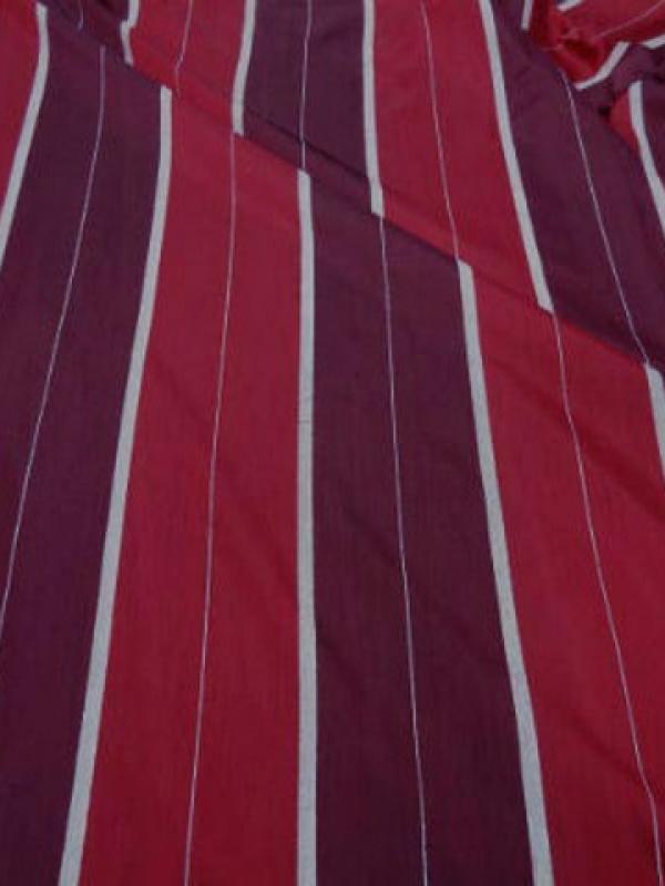 Taffetas velours ameublement rayures fushia 