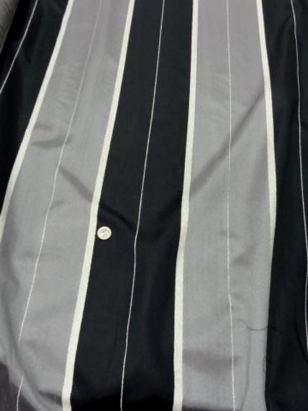 Taffetas velours raye noir gris 2 