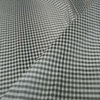 Taffetas vichy blanc beige taupe 1