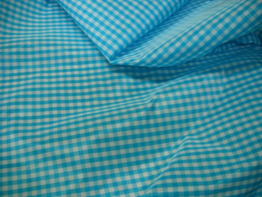Taffetas vichy bleu clair 1