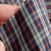 Tergal a carreaux beige et marine 2