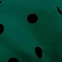 Tergal lin vert malachite pois noirs 1