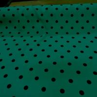 Tergal lin vert malachite pois noirs 2