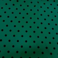 Tergal lin vert malachite pois noirs 1