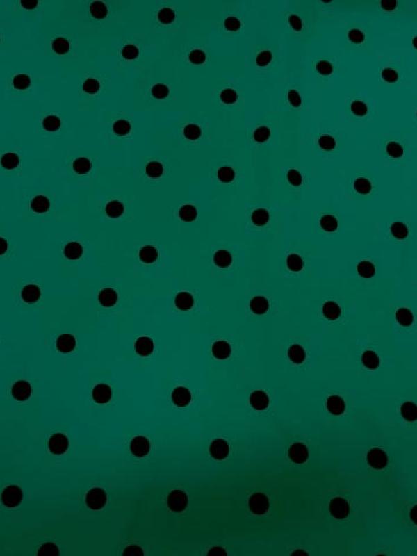 Tergal lin vert malachite pois noirs 1 