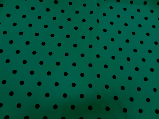 Tergal lin vert malachite pois noirs 1