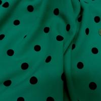 Tergal lin vert malachite pois noirs 2