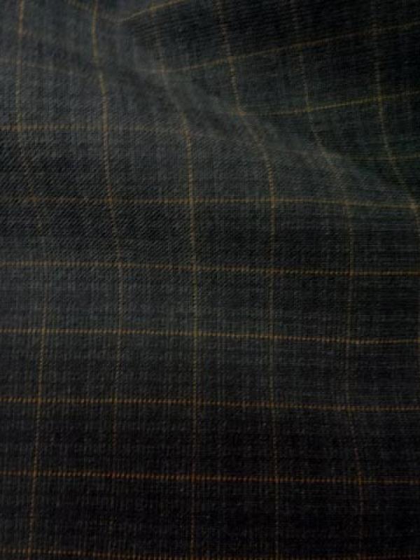 Tergal polyester noir a carreaux 4 