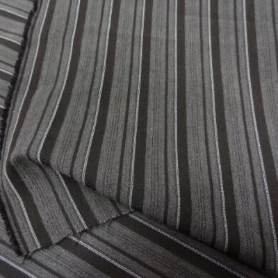 Tergal polyester rayures tons taupe 1 2 