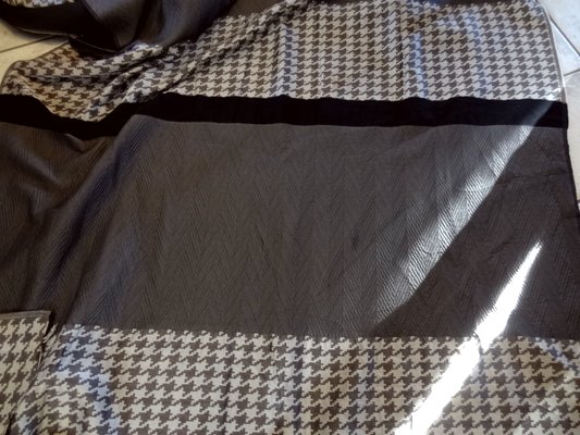 Tissu bandes pied de poule géant 01