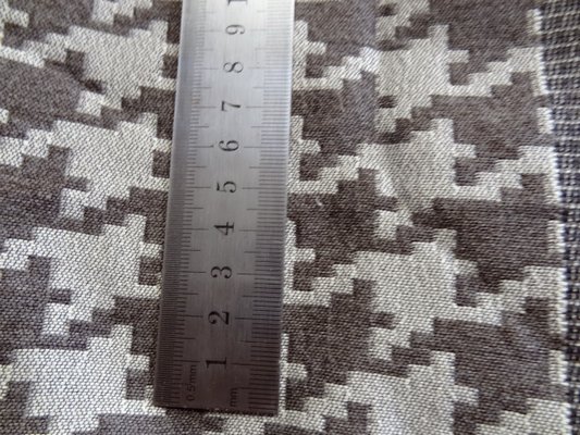 Tissu bandes pied de poule géant 02