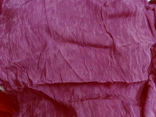 Tissu accordéon framboise rose 2