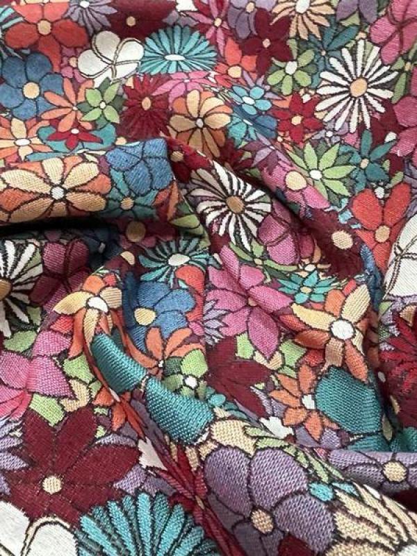 Tissu ameublement fouillis de fleurs9