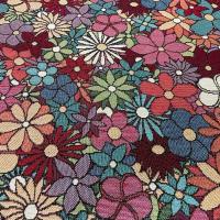 Tissu ameublement fouillis de fleurs 1 