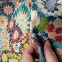 Tissu ameublement motif fleurs psychedeliques 2 