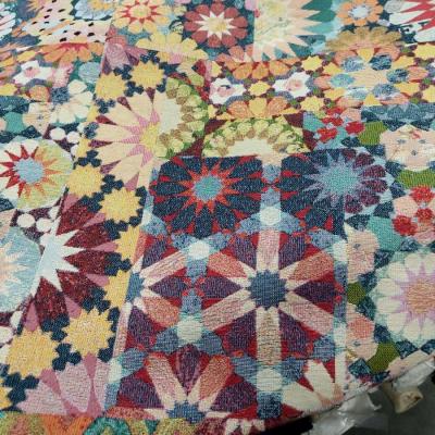 Tissu ameublement motif fleurs psychedeliques 7 