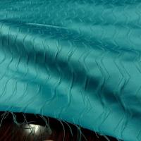 Tissu ameublement motif zig zag turquoise moyen 1