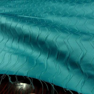 Tissu ameublement motif zig zag turquoise moyen 1 