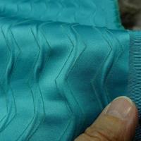 Tissu ameublement motif zig zag turquoise moyen 2