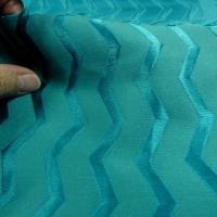 Tissu ameublement motif zig zag turquoise moyen 3 