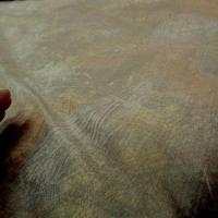 Tissu ameublement satine marbre jaune or et vert de gris 5 