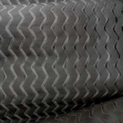 Tissu ameublement zig zag gris beton 1 