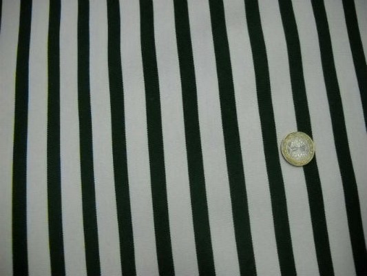 Tissu chaise longue blanc rayé vert sapin 1