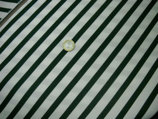 Tissu chaise longue blanc rayé vert sapin 2