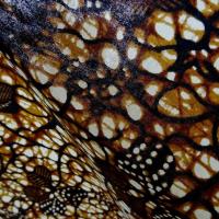 Tissu coton wax cire marron ocre