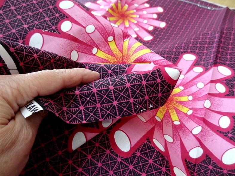 Tissu coton wax corail rose