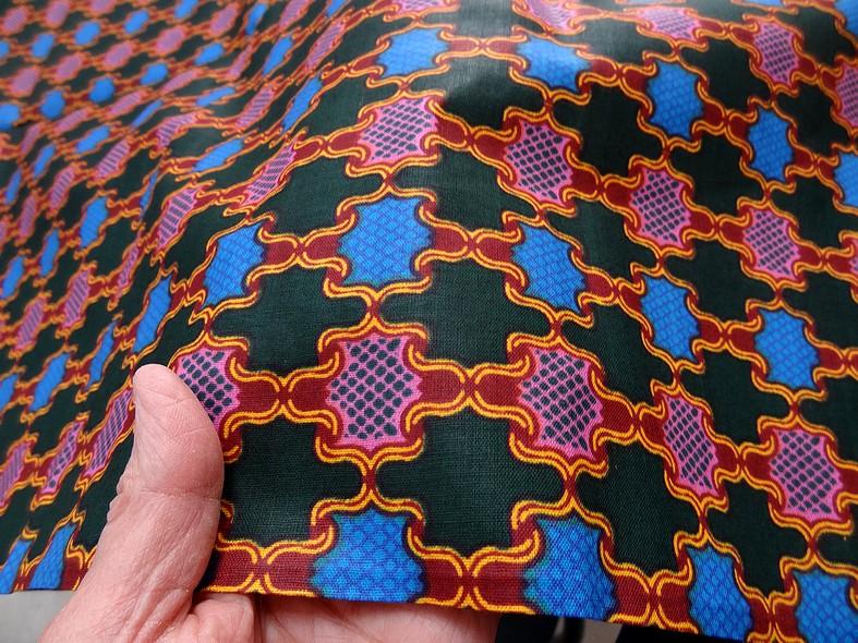 Tissu coton wax motif orient