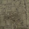 Tissu couture coton et soie melanges beige kraft et noir 1 