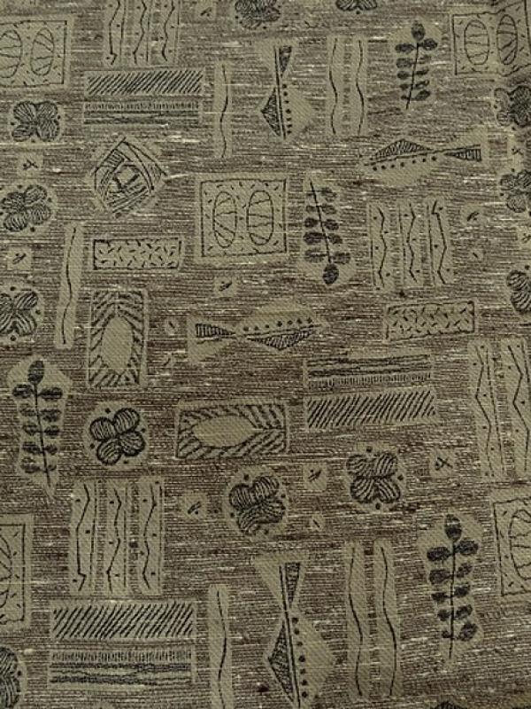 Tissu couture coton et soie melanges beige kraft et noir 1 