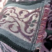 Tissu d ameublement damas prune et noir 5 