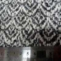 Tissu de laine noir et blanc motif eventail art deco 3 