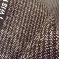Tissu de laine rayures marron et chinees 2 