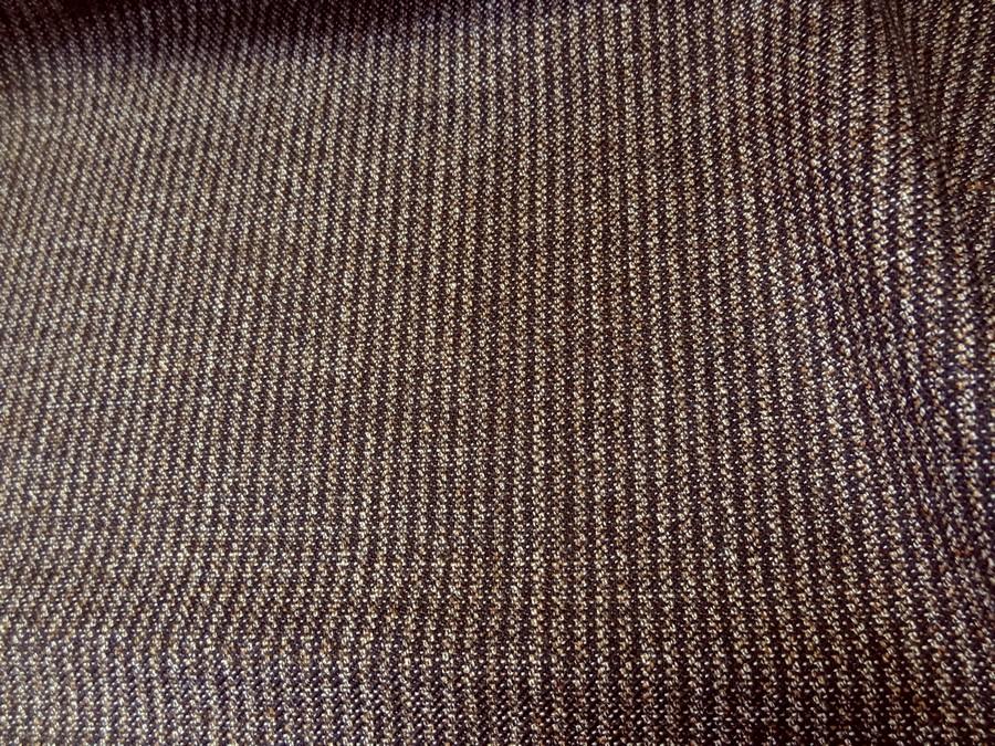 Tissu de laine rayures marron et chinees 3