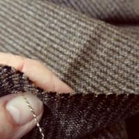 Tissu de laine rayures marron et chinees 4 