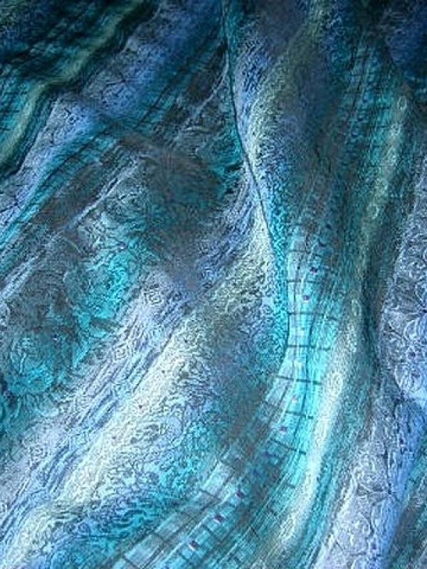 Tissu faconne bleu1840