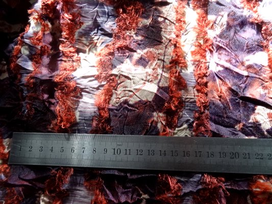 Tissu fin franges vagues 02