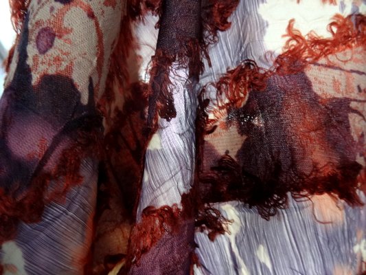 Tissu fin franges vagues 04