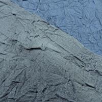 Tissu froissage papier reversible lapis lazulli et gris bleute 2 1